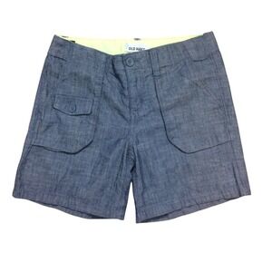 Old Navy Girls Blue‎ Denim-Look Bermuda Shorts Girls Size 10